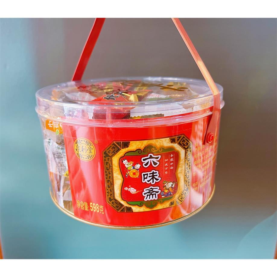 泉利堂六味蜜饯加应子西梅甘草榄金桔蜂蜜梅开 胃蜜饯598g年货送
