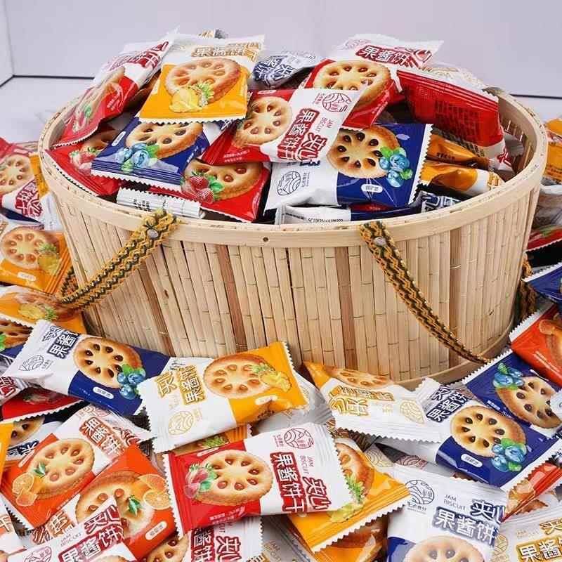 【一块抢整箱400个】嘉士水果口味果酱夹心饼干早餐点心独立包装