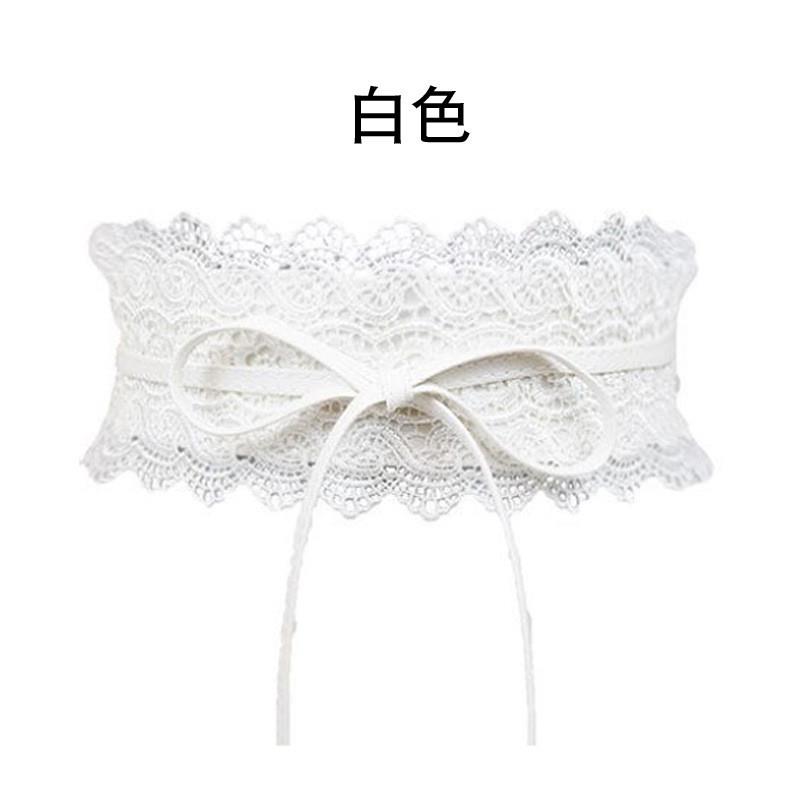 新品黑色蕾丝腰带连衣裙腰
