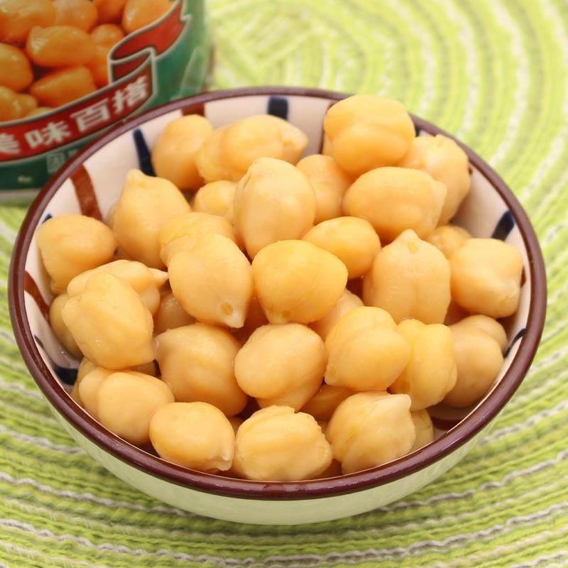 甘竹牌鹰嘴豆罐头熟开罐即食三角豆蔬菜沙拉意面西餐烘焙原料罐装