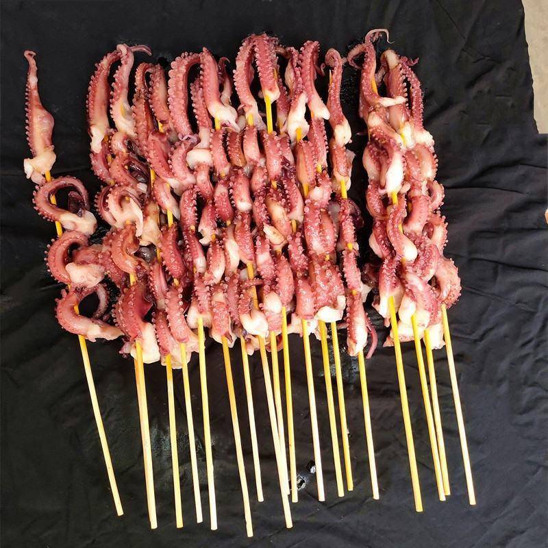 新品150g霸王龙珠凤舞特大串商用章鱼足八爪海鲜鱿鱼铁板烧烤食材