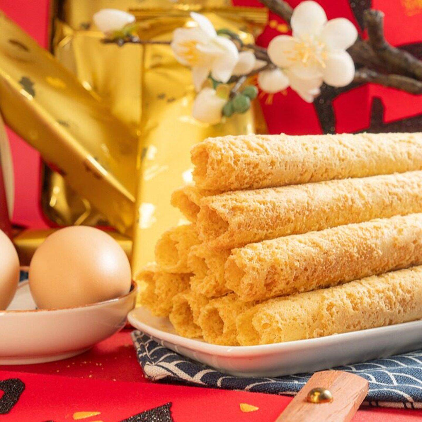 澳门黄油蛋卷酥长蛋卷王香港特产旗舰店手信送礼饼干港钜 年货节