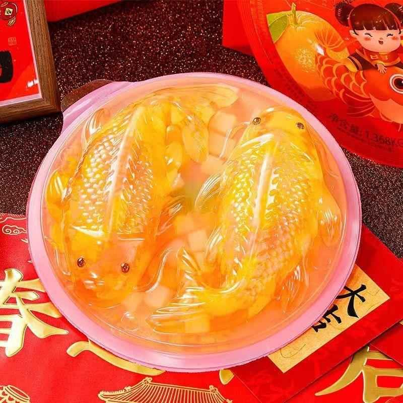 年年有鱼锦鲤大果冻超大巨无霸甄选年货送礼长辈儿童大果冻礼盒装