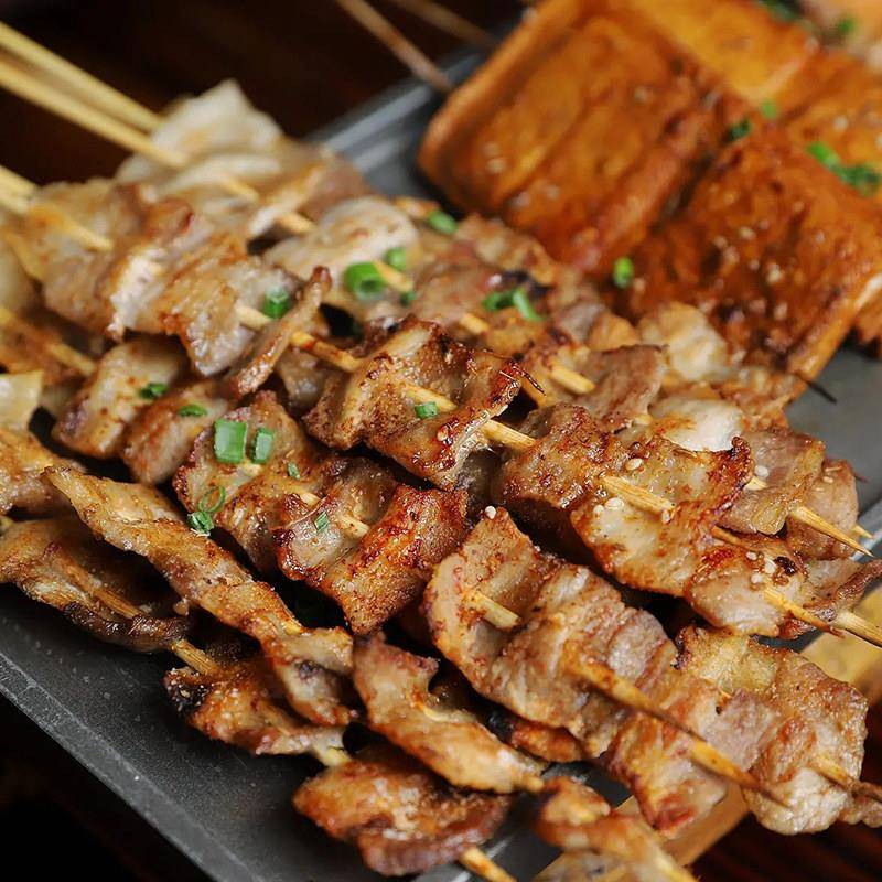 新品五花肉串商用半成品烧烤猪肉串原味铁板油炸食材新鲜冷冻烤肉