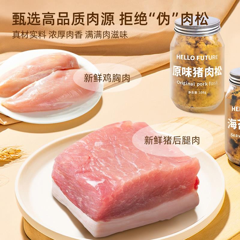 新品儿童海苔碎猪肉松添加早餐宝宝拌饭肉酥烘焙寿司食材送婴儿食