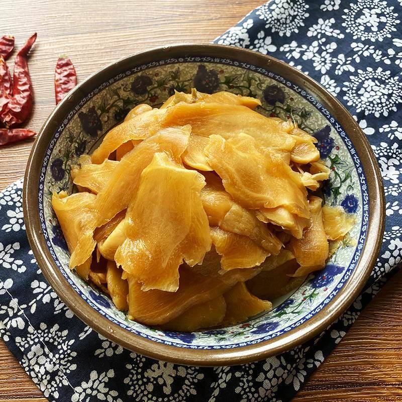 红姜片生姜片嫩姜片苏州特产甪直酱品厂咸甜腌制酱菜下饭菜450克