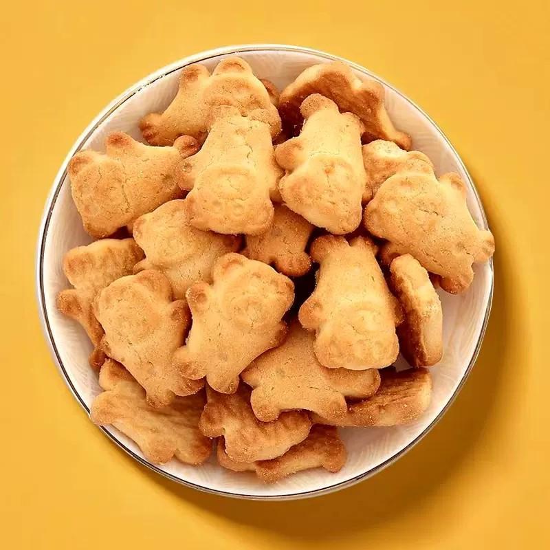 熊仔饼干小熊饼干巧克力奶香手指饼8090后小时候老式童年怀旧零食