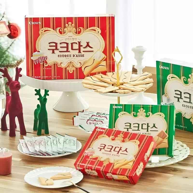 韩国进口克丽安奶油威化饼干 干咖啡味夹心条蛋卷饼干 干榛子点心