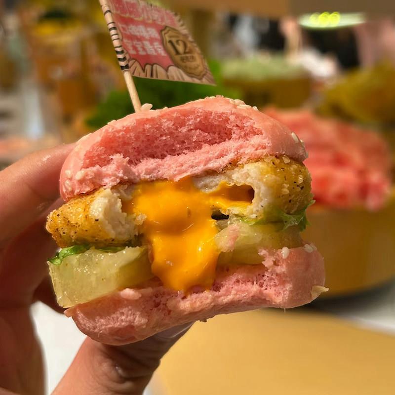 新品三洋泉爆浆鸡排蜂蜜芥末商用半成品油炸夹心鸡肉扒汉堡火锅店