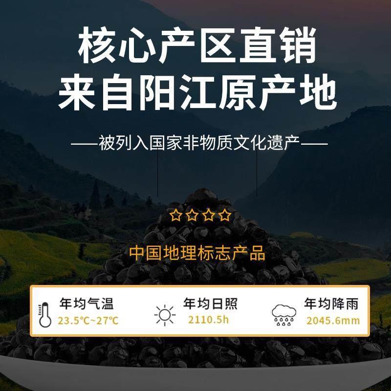 正宗阳江豆豉罐装原味家用炒菜蒸排骨蒸鱼煲汤火锅广东特产调味品