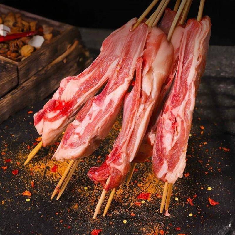 新品新鲜羔羊肋排串商用半成品烧烤食材羊肉串内蒙古散养羊排烤肉