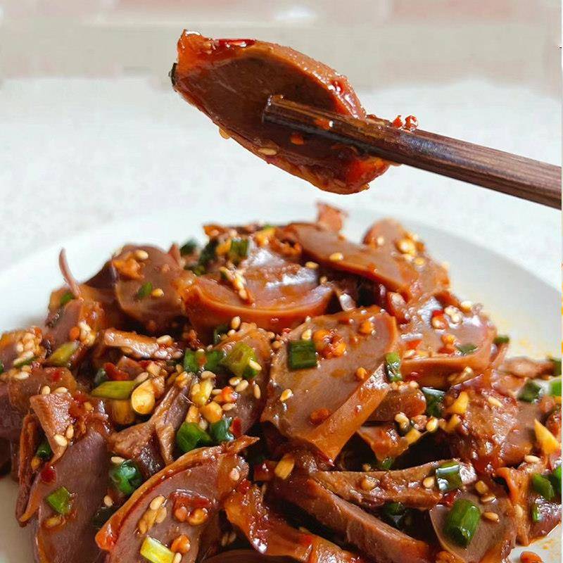 新品春之源麻辣鸭宝凉拌鸭胗鸭肾冷冻凉菜小吃解冻即食鸭肉熟食25