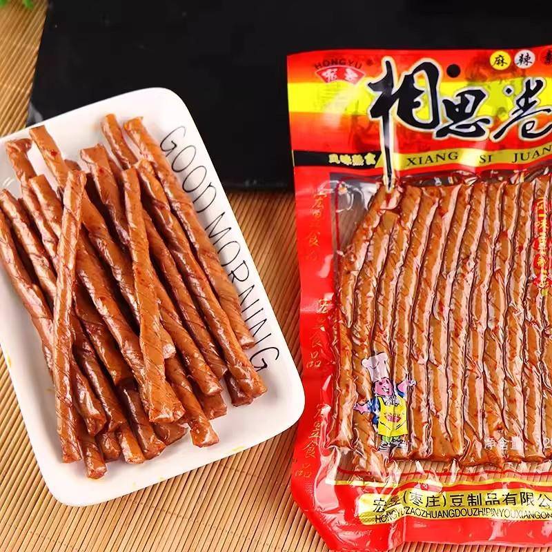 宏昱相思卷辣条120g小豆筋条豆皮卷老式豆干制品休闲8090怀旧零食
