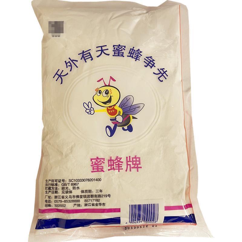 蜜蜂牌味精908g大袋雪花型粉状无盐味精餐饮调味增鲜火锅麻辣烫香