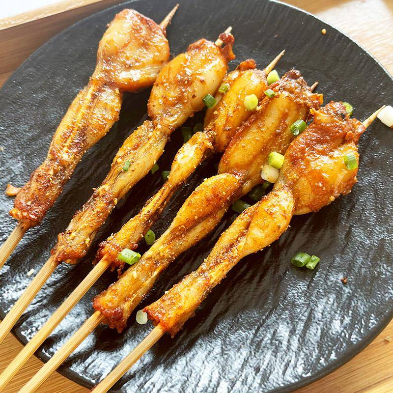 新品然琪大牛蛙后腿肉烤串烧烤半成品食材商用冷冻火锅油炸食品