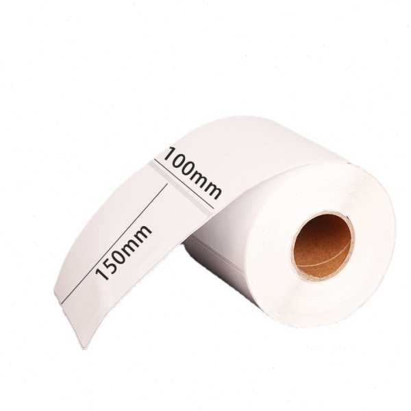 勒达100*150热敏纸圆形不干胶快递面打印纸三防热敏标签贴纸