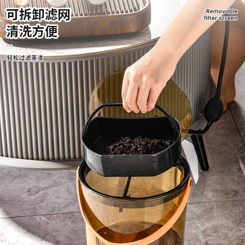 茶水桶茶渣过滤桶茶道茶台垃圾筒功夫茶J具配件茶盘接排水桶废水
