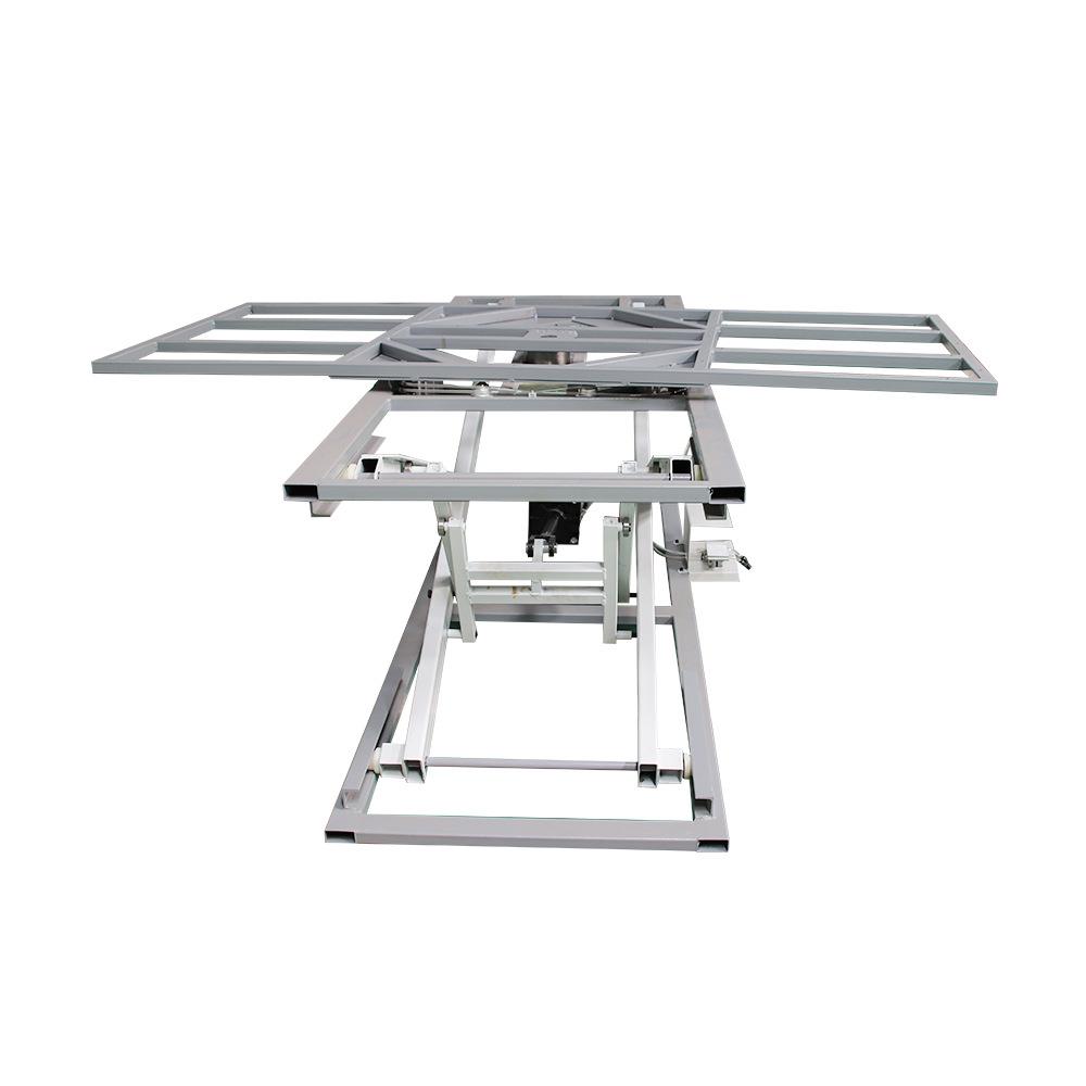 用户需求款旋转升降工作台气动升降旋转工作台沙发扪皮工作台