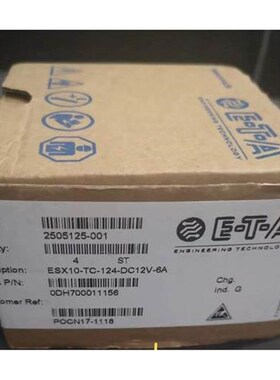 E-T-A ESX10-TC124-DC12V-6A 2505125-001 POCN17-1118 0DH700011
