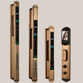 人脸识别双开大门防盗刷卡电子密码 智能感应全自动指纹锁 锁中式