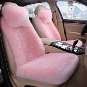 汽车坐垫冬季 毛绒主副驾驶两座小蛮腰单座长毛绒女士通用保暖座垫
