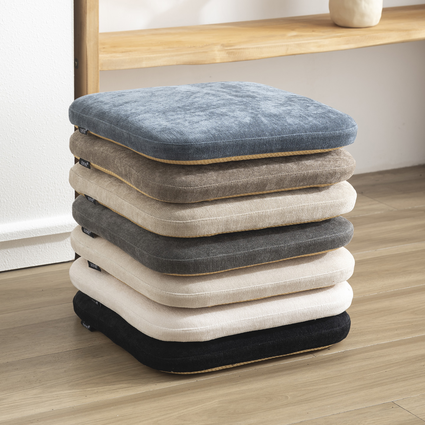 记忆棉护腰坐垫温莎椅防滑餐椅座垫卡座换鞋凳学生防屁股痛冬加厚