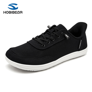 HOBIBEAR男鞋2025夏季帆布鞋简约高级时尚防滑减震舒适休闲鞋轻便
