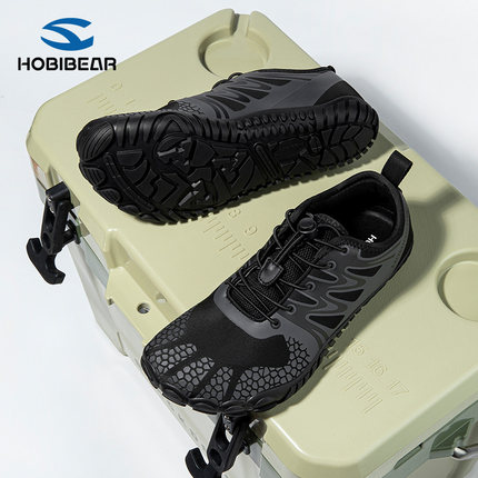 HOBIBEAR宽楦赤足鞋平步4E宽头五趾室内健身训练硬拉跳绳透气防滑