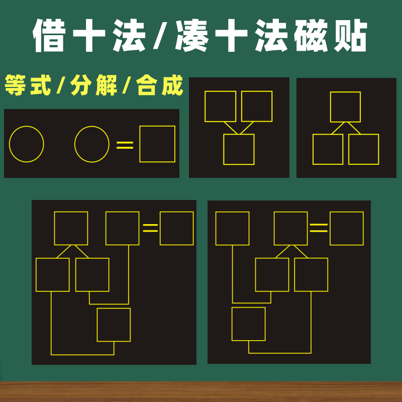 一年级算式分解合成凑十法磁性贴