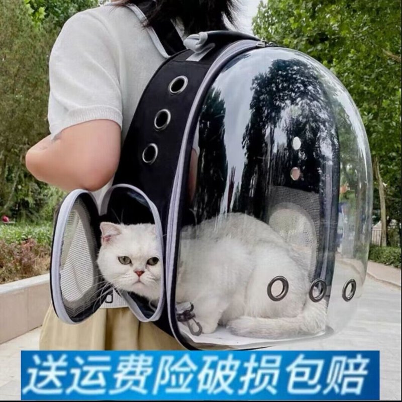 猫狗出行透气旅行宠物背包猫咪狗狗透明通用太空舱双肩背包宠物包