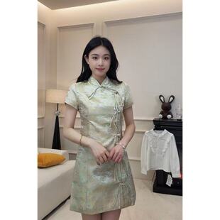 不退不换zks5017 zks独立品牌国风金属线压纹裙子 3.8 小水推荐