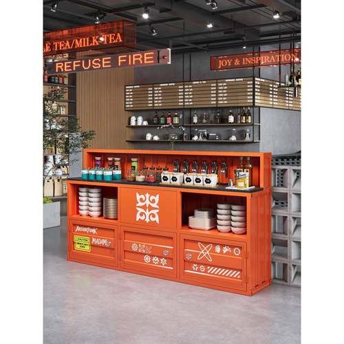 调料台商用火锅调料台蘸料柜火锅店饭店餐厅麻辣烫酱料柜一体料台