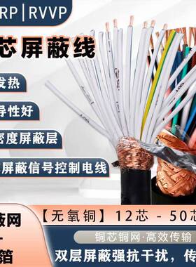 屏蔽KVVRP12 14 16 2024 30 40芯多芯0.230.5 0.75 1.5 2.5信号线