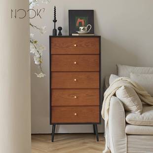 Nook7th 中古风实木五斗柜床尾收纳储物客厅复古餐边抽屉玄关柜