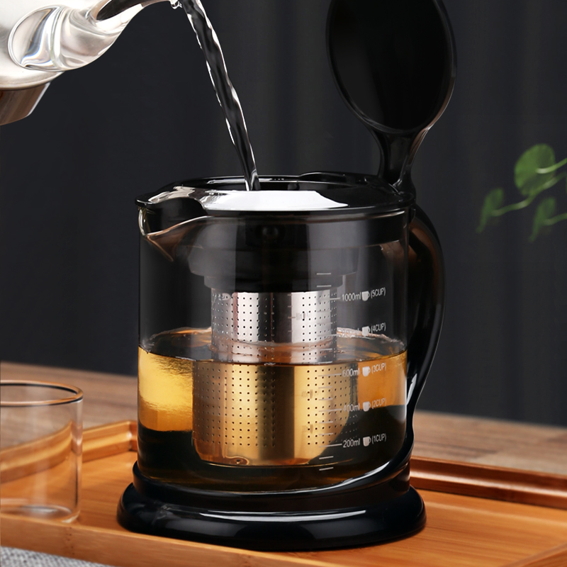泡茶壶家用耐热玻璃水壶过滤耐高温大号大容量泡茶器加厚茶具套装