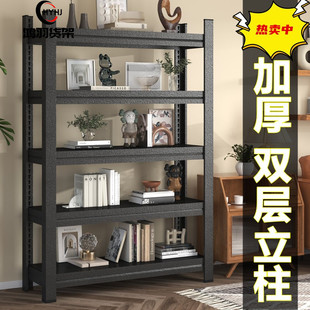 家用层板货架置物架多层落地超市展示架阳台地下室库房厨房铁架子