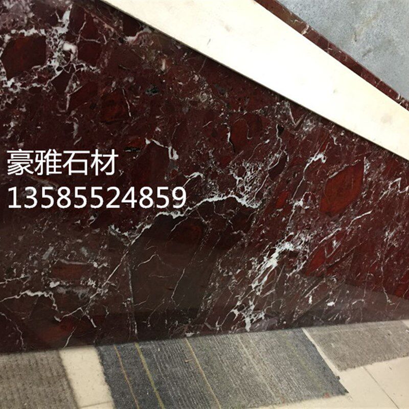 天然大理石紫罗红过门石门槛石线条挡水条厨房台面踢脚线