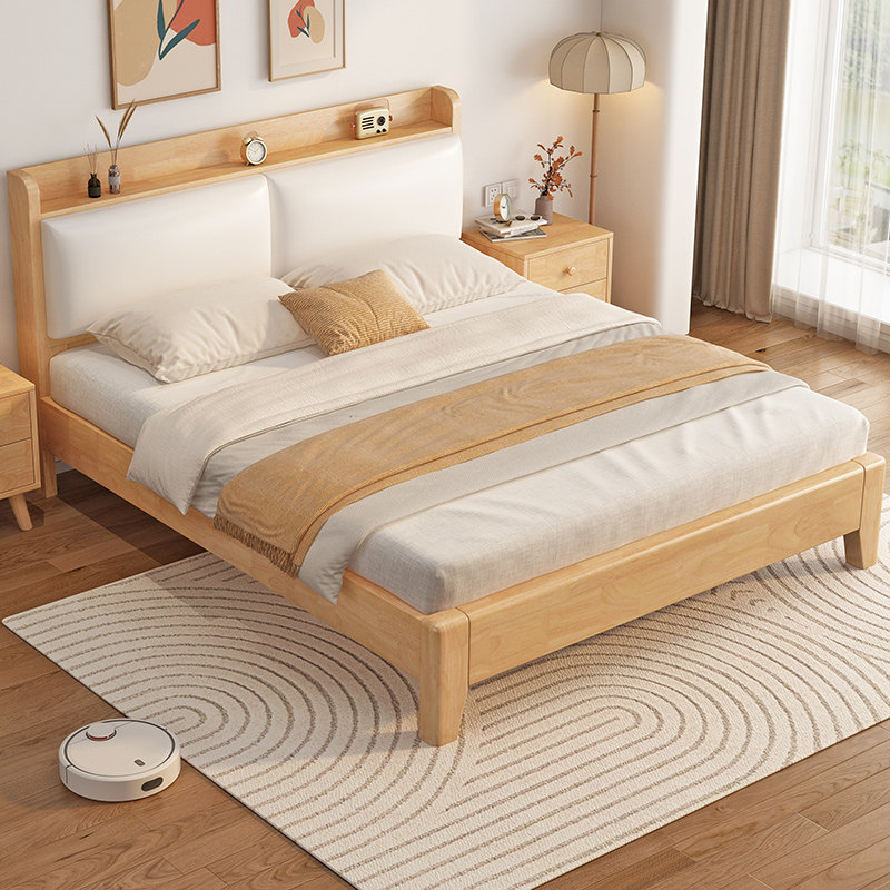 实木床现代简约主卧大床