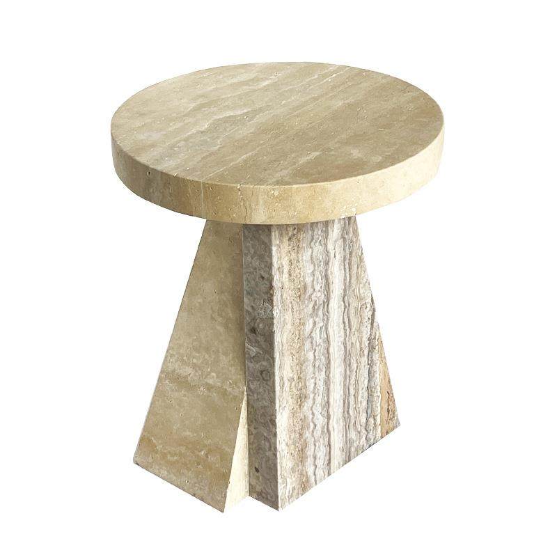 天然大理石银灰洞米白洞圆形拼接台现代简约咖啡桌客厅茶几边几,基础建材,其它,淘宝优惠券,粉丝福利购,淘宝优惠卷