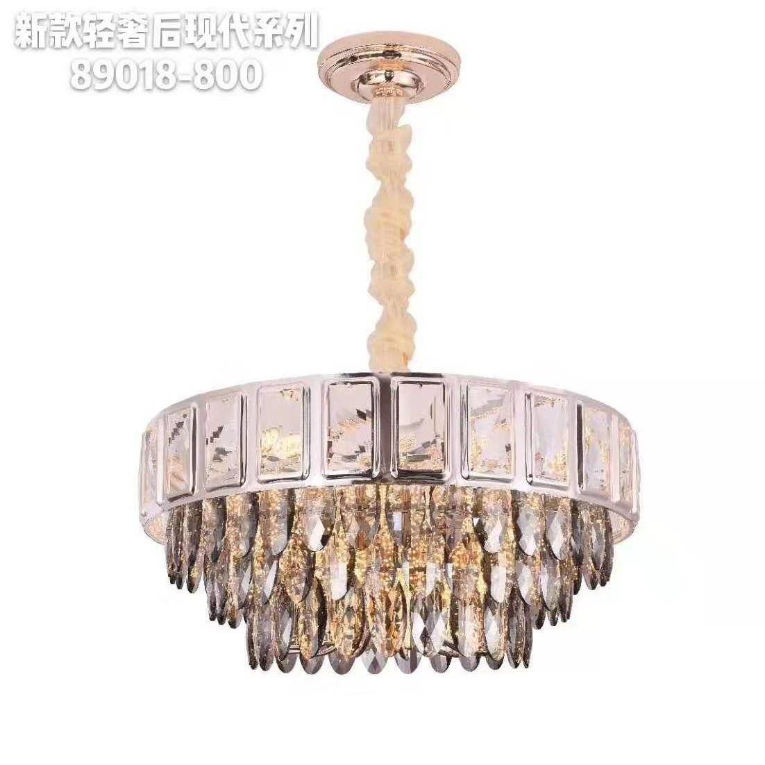 奢华2019新款轻奢水晶吊灯轻奢风大气高档水晶吊灯后现代别墅客厅