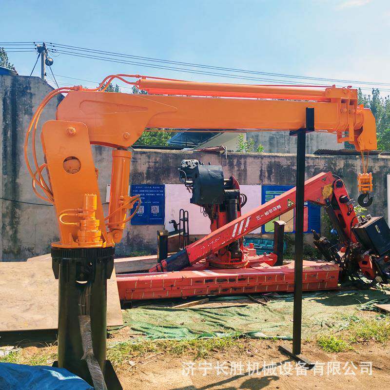 全液压船吊甲板吊8吨固定式船用起重机渔船吊渔网吊船吊机