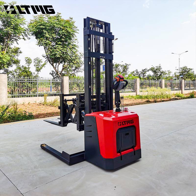 站驾式前移1.5吨带双剪前伸宽支腿前移式电动堆高车2吨叉车