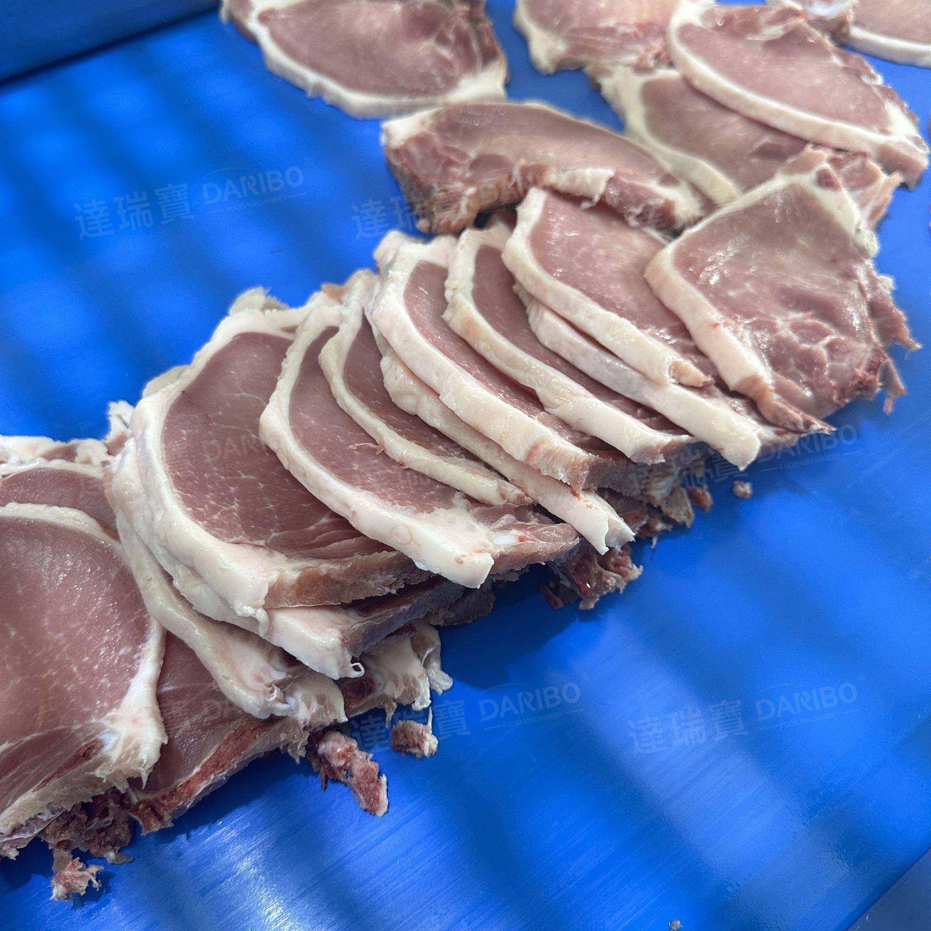 W每小时一千斤高速切片机切骨机带骨猪扒牛排切片机厚度可调节