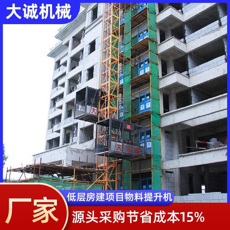 支持定制低层建筑工地施工升降机电动卷扬机钢丝绳物料提升机