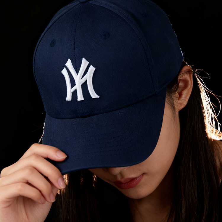 棒球帽女中标字母 镜面NY个性设计显脸小显白网红太阳鸭舌帽子男