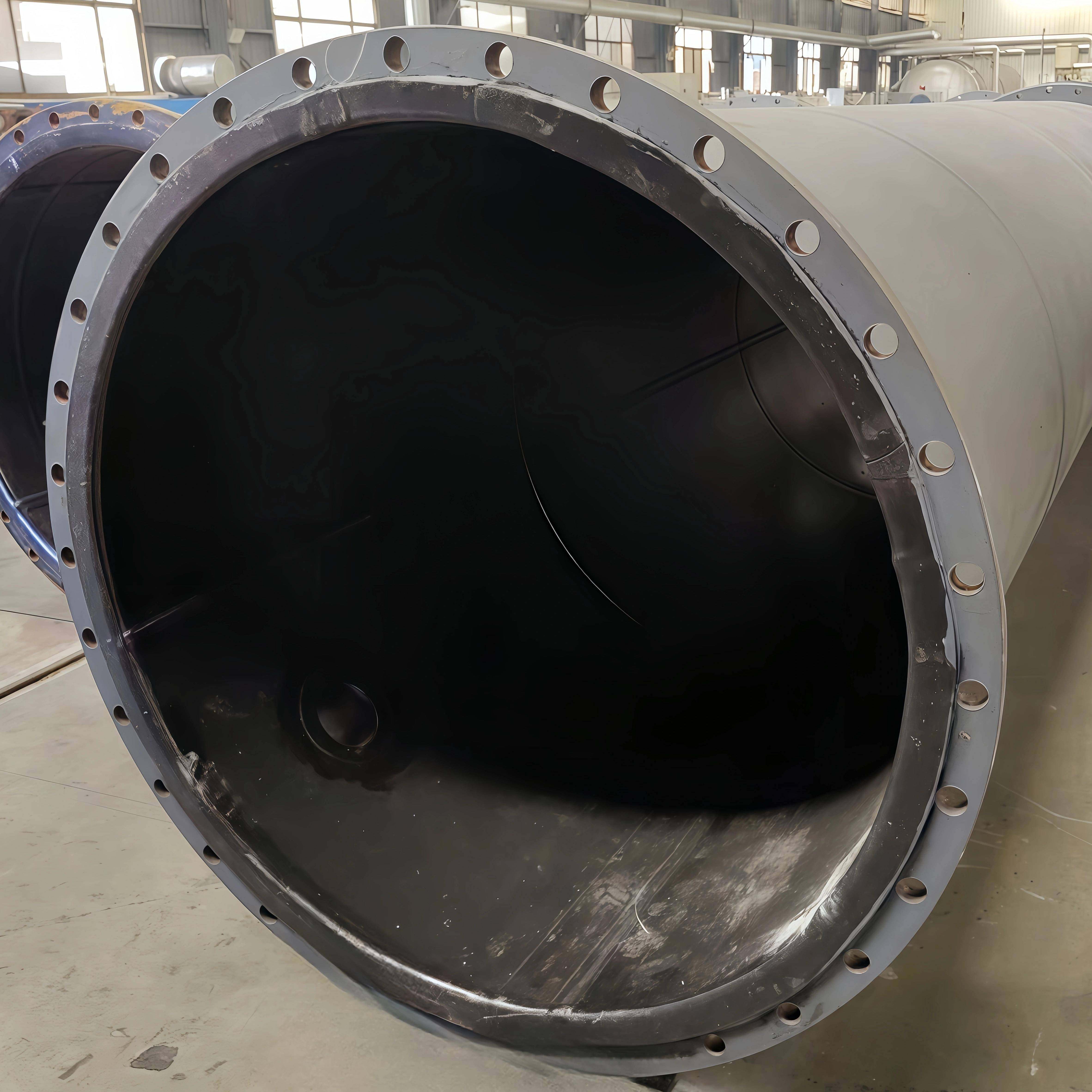 钢衬橡胶耐磨防腐管道脱硫耐酸碱衬胶钢管法兰连接工业管道及配件