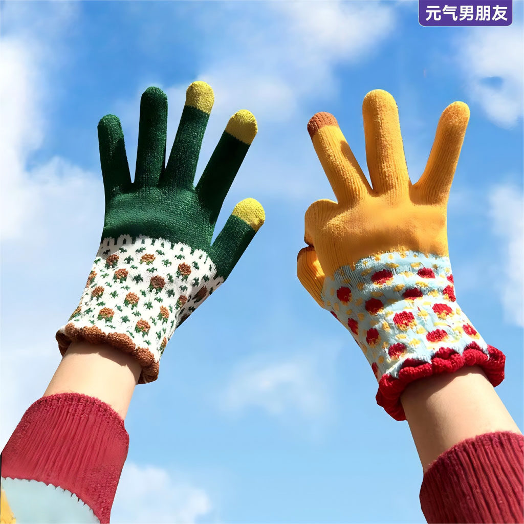 保暖手套女士冬季骑行可触屏手套