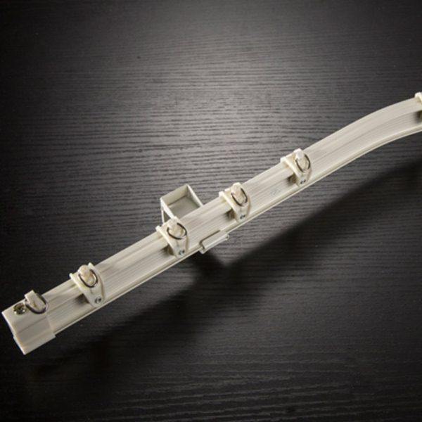 飘窗窗帘轨道可弯曲铝合金弯轨滑轨侧装顶装弧型窗帘轨道