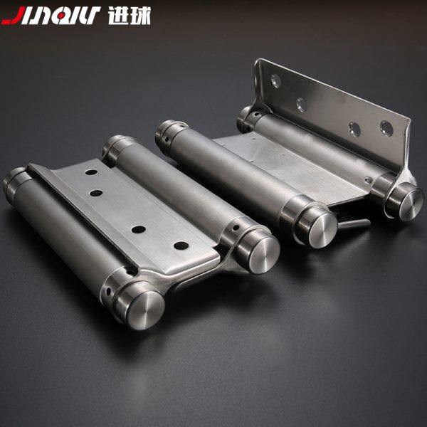 进球4寸不锈钢双弹栅栏门合页内外双向自动闭门自由双开门铰链