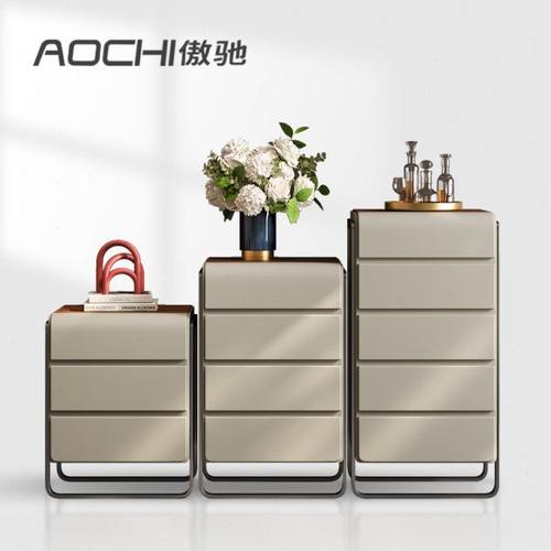 轻奢五斗柜现代定制高级胡桃木卧室储物收纳抽屉柜三四六橱柜立柜